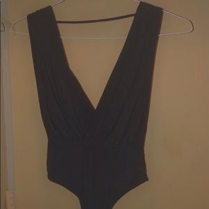 Black stretch onesie tank blouse